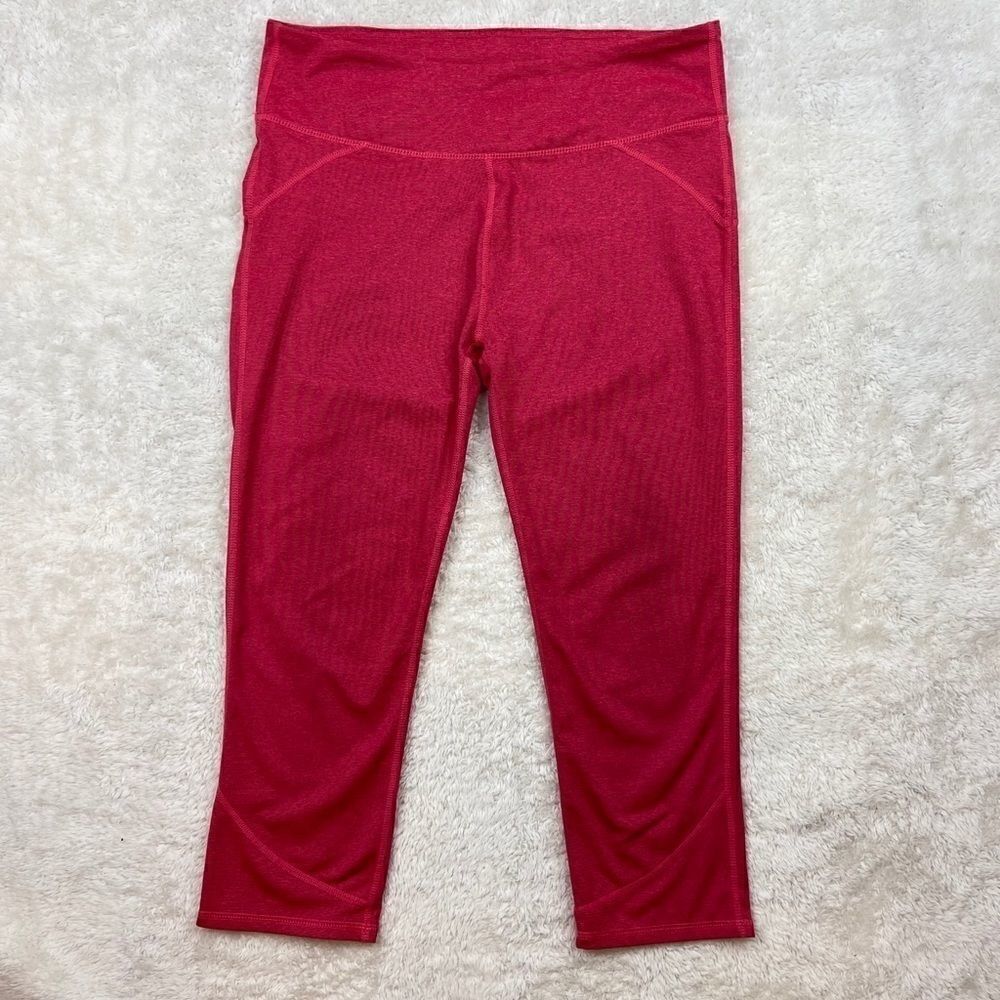 Fabletics Red Stripe Cropped Leggings